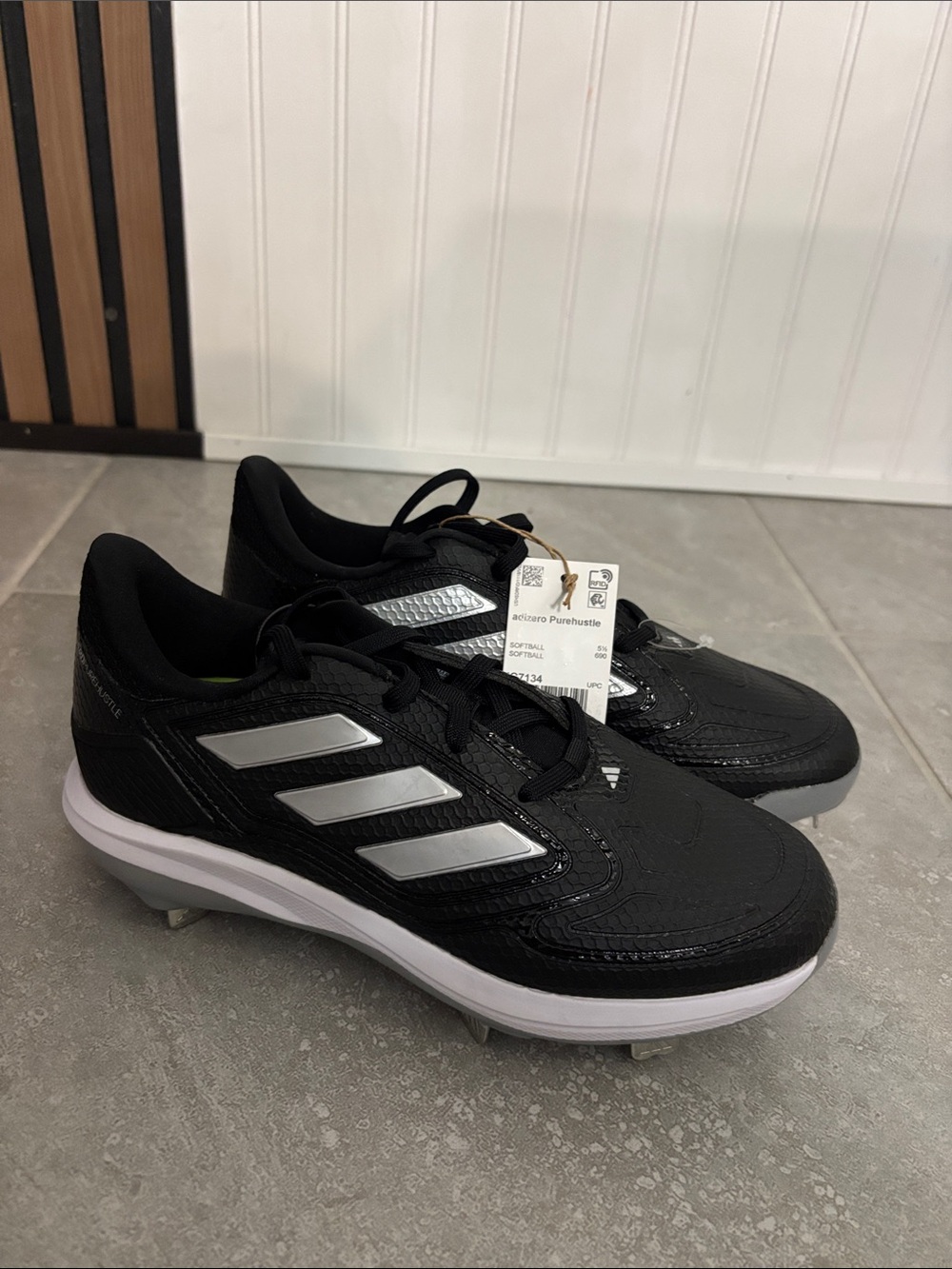 Adidas Womens Adizero Purehustle 3 Core Black/Silver Metallic/White 7 - Picture 1 of 8